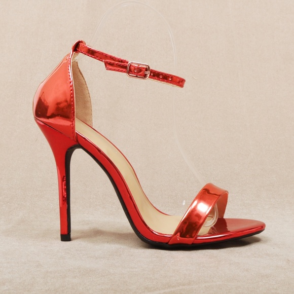 Shoes - FINAL SALE Red Stiletto Heeled Sandal Passion86